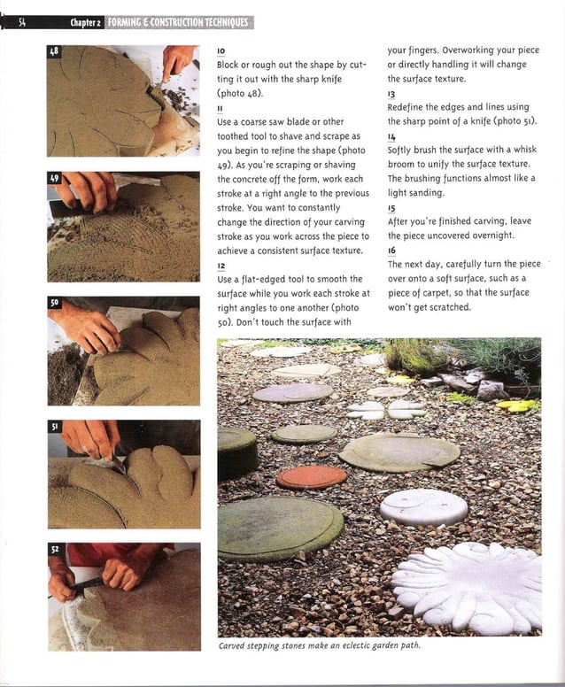 Making concrete garden ornaments