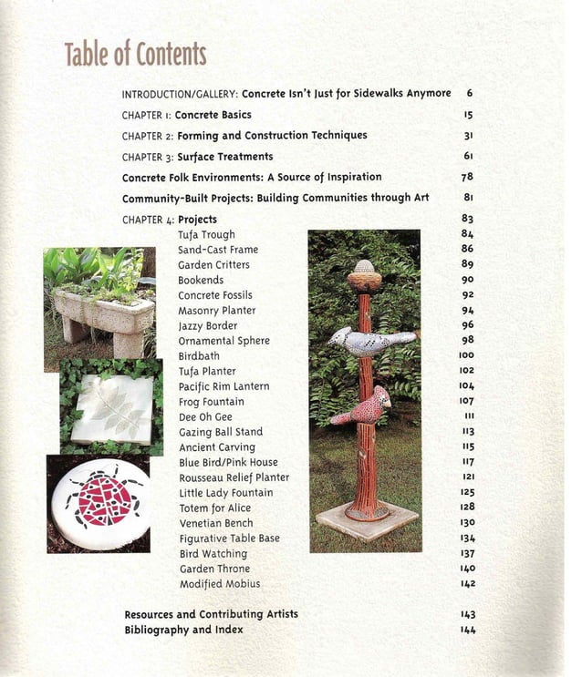 Making concrete garden ornaments