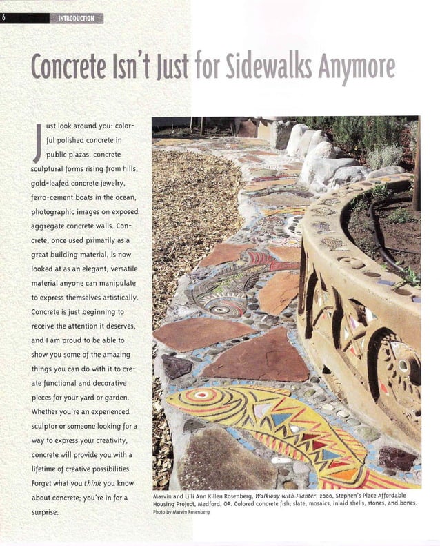 Making concrete garden ornaments