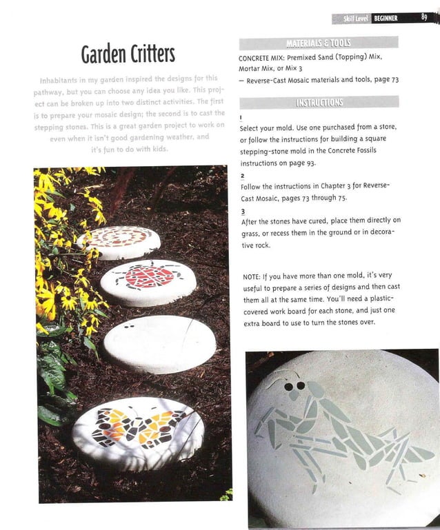 Making concrete garden ornaments