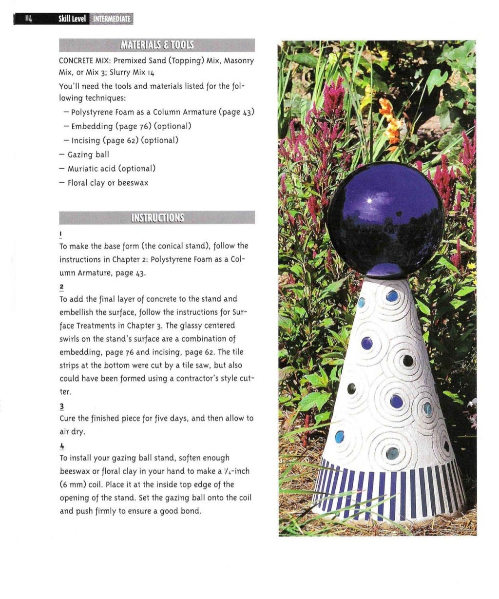 Making concrete garden ornaments