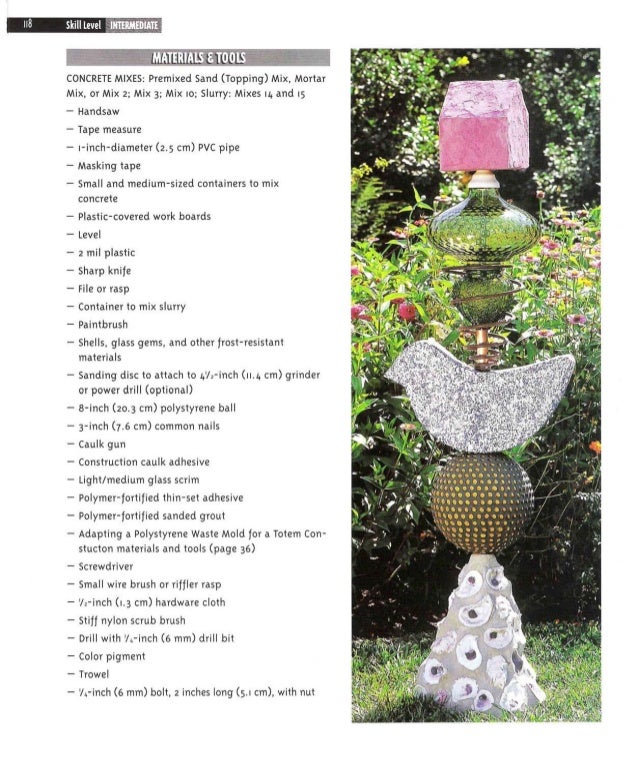 Making concrete garden ornaments