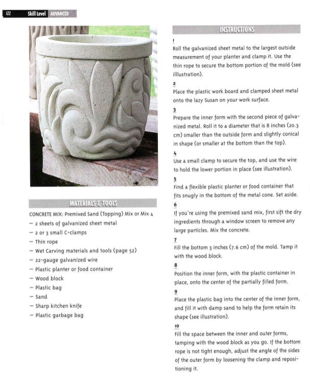 Making concrete garden ornaments