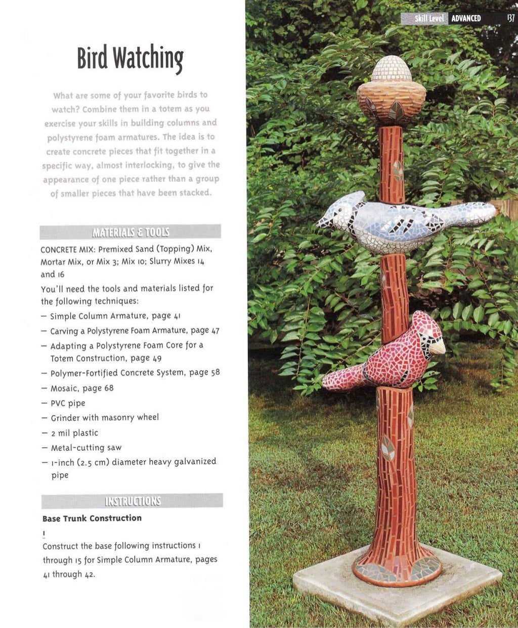 Making concrete garden ornaments