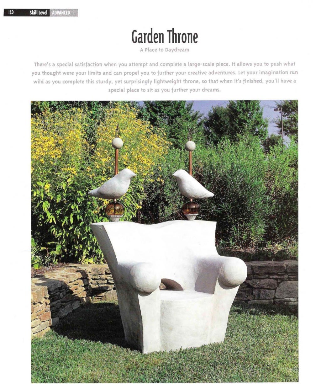 Making concrete garden ornaments