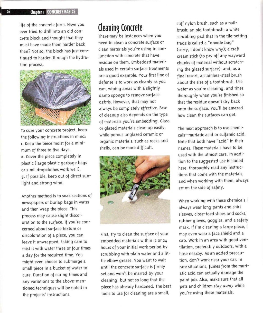 Making concrete garden ornaments