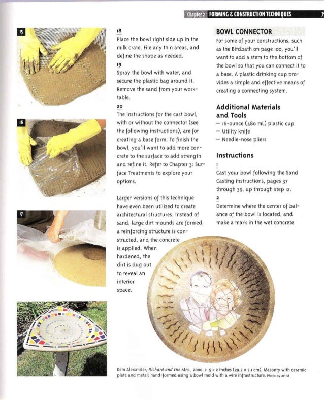 Making concrete garden ornaments