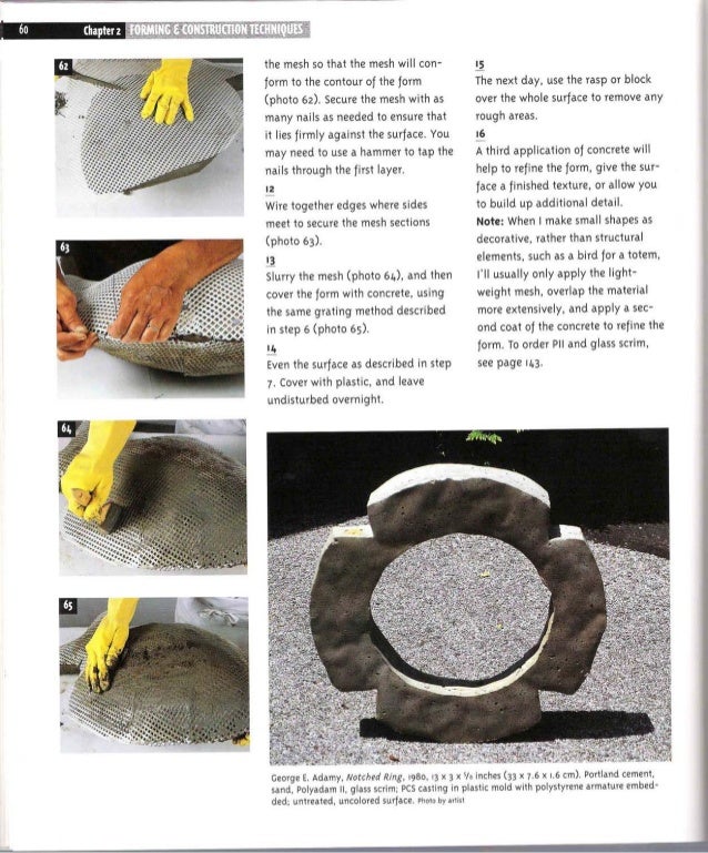 Making concrete garden ornaments