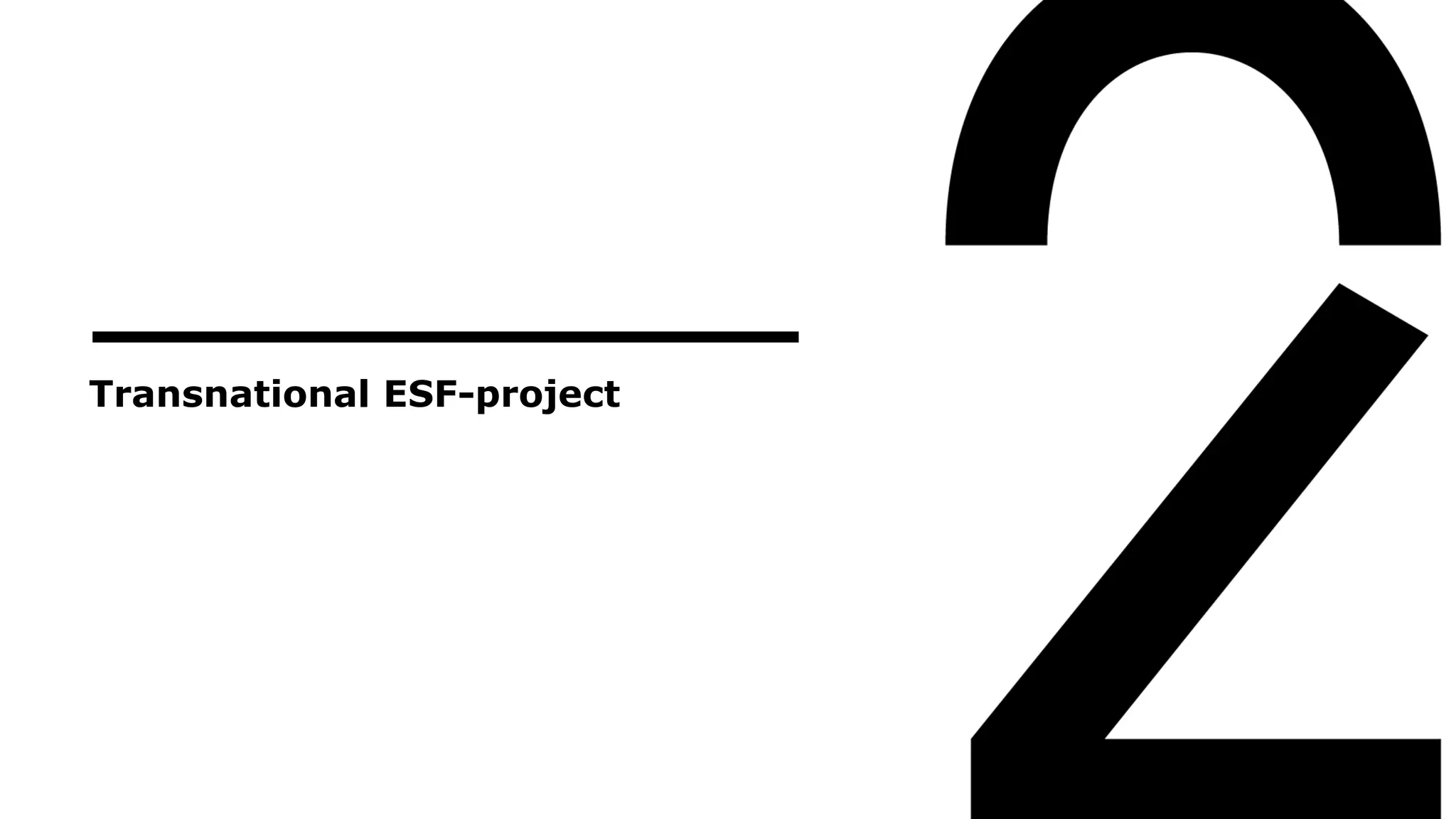 Transnational ESF-project
 