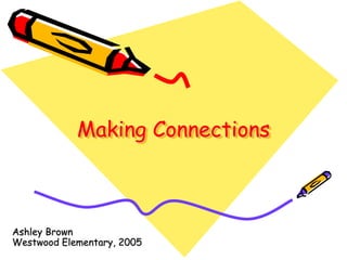 Making Connections
Ashley Brown
Westwood Elementary, 2005
 