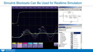 Simulink Blocksets Can Be Used for Realtime Simulation
 