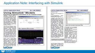 Application Note: Interfacing with Simulink
 