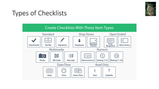 Types of Checklists
 