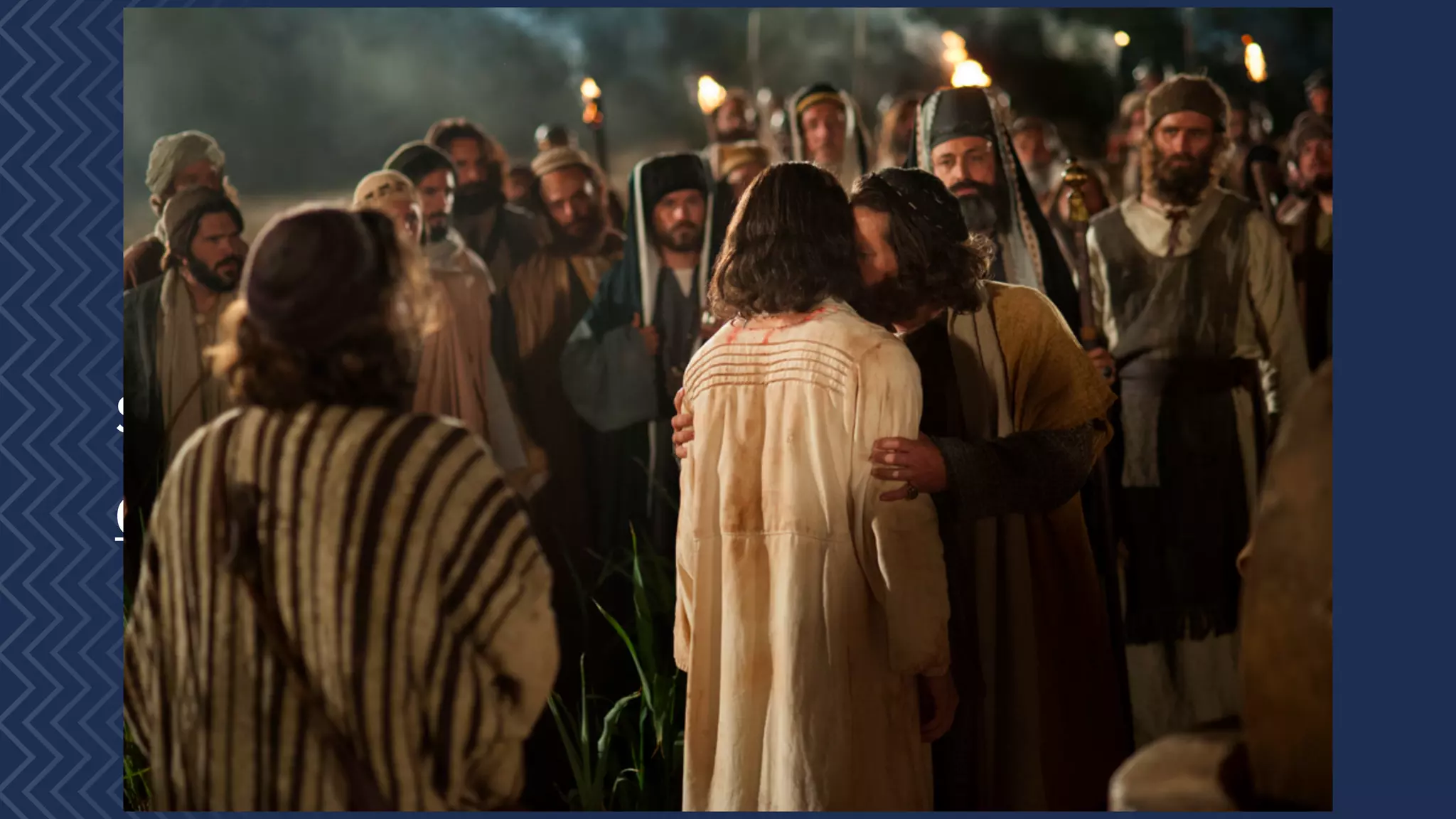 - Now in a dangerous and difﬁcult situation
still the safety of his disciples is Jesus’ chief
concern.
 