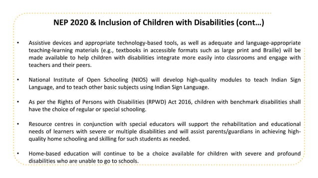 Making Education Inclusive and Equitable under NEP 2020.pdf | Daycare ...