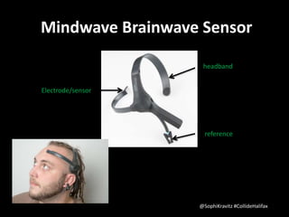 Mindwave Brainwave Sensor 
Electrode/sensor 
headband 
reference 
@SophiKravitz #CollideHalifax 
 