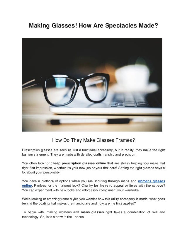 how to make prescription glasses