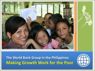 Looking Back, Moving Forward
The World Bank Group in the Philippines:
Making Growth Work for the Poor
 