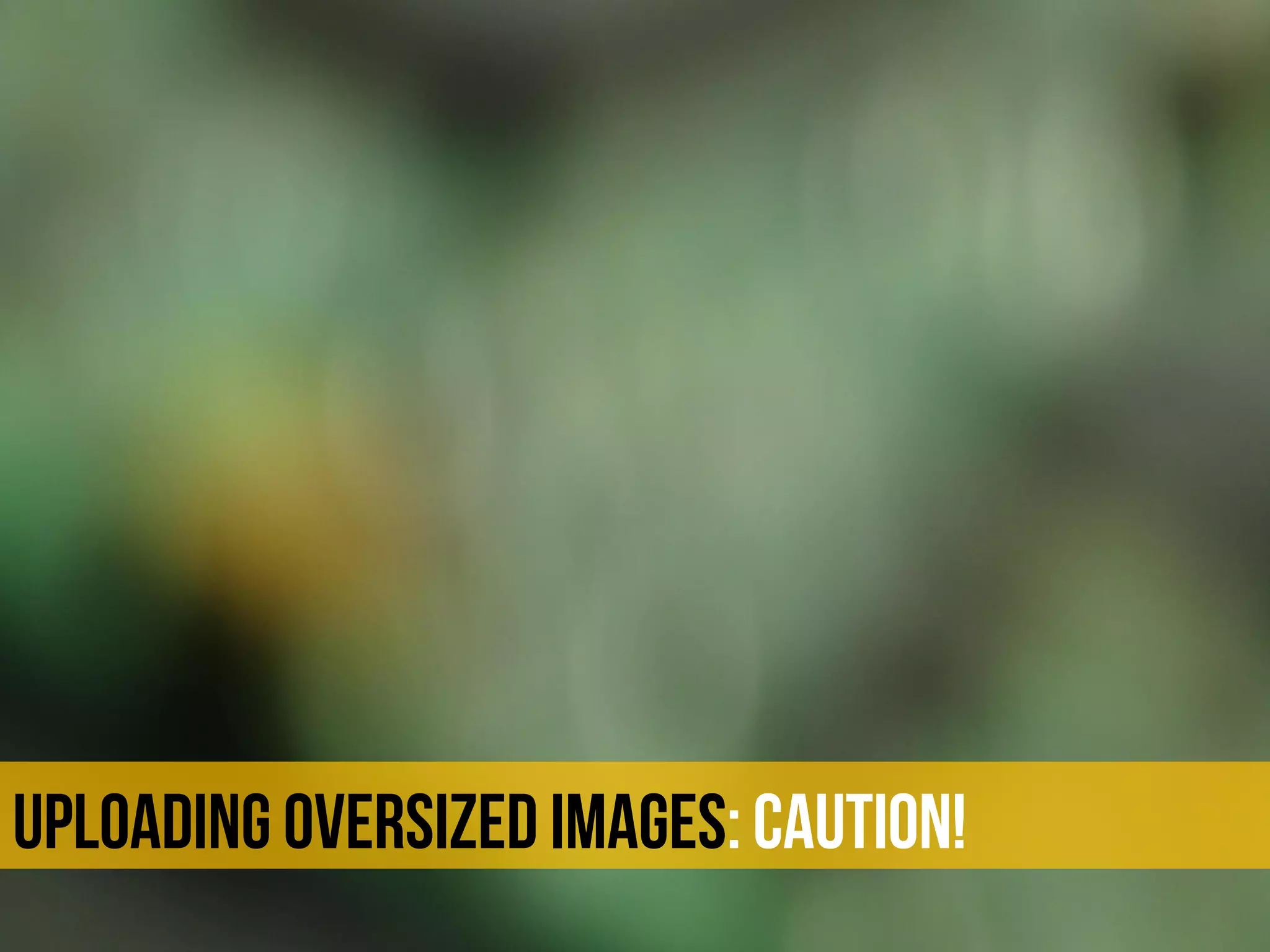 Uploading oversized images: caution!
 