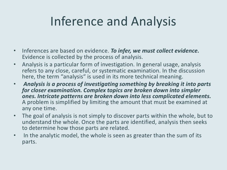 inferences conclusions inference