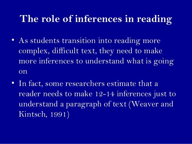 Making inferences