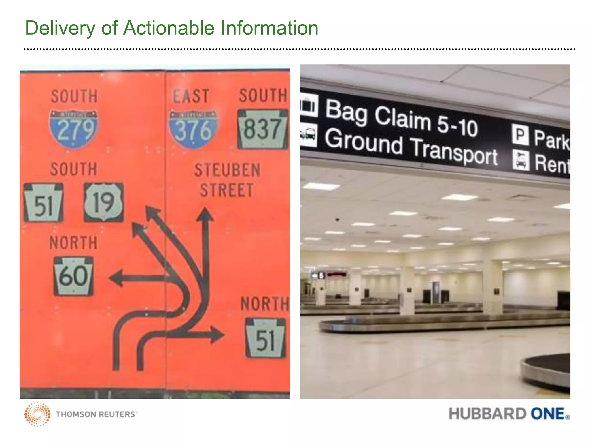 Delivery of Actionable Information