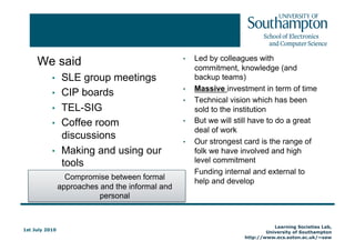 Southampton Learning Environment