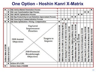 One Option - Hoshin Kanri X-Matrix

11

 