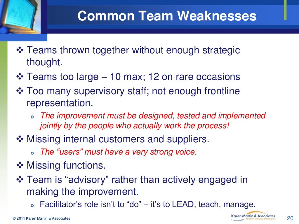 common weaknesses in people
