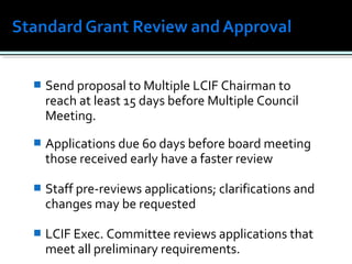 Making ICIF ST grant criteria procedure | PPT