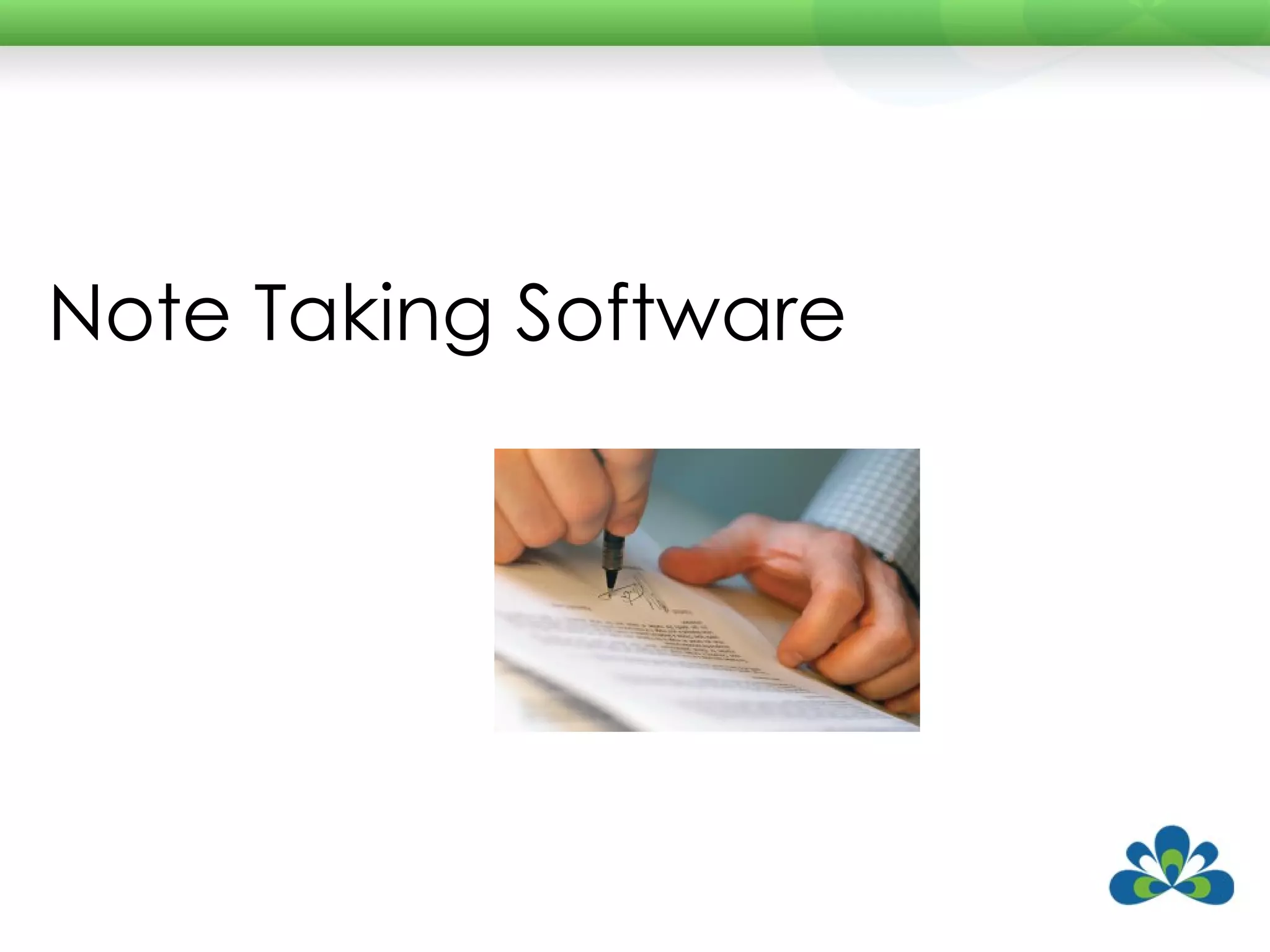 Note Taking Software 
