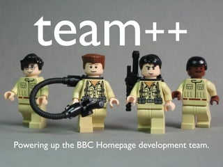 team++
Powering up the BBC Homepage development team.
 