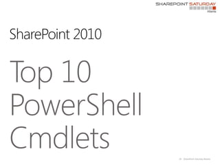 18   |SharePoint Saturday Atlanta
 