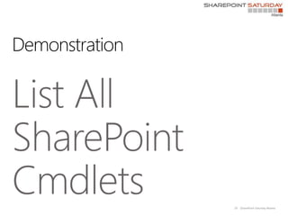 29   |SharePoint Saturday Atlanta
 