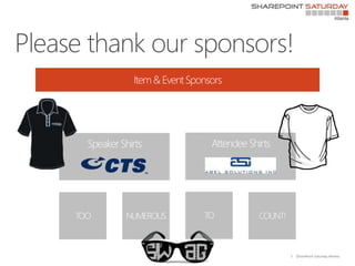 5   |SharePoint Saturday Atlanta
 