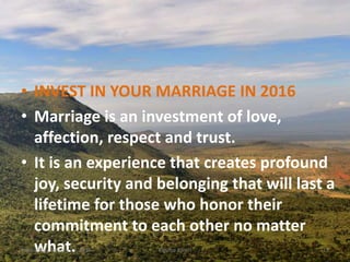 Making Marriage Work in 2016