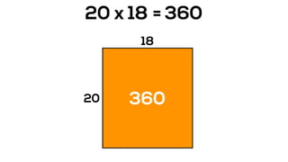 20 x 18 = 360
20 360
18
 
