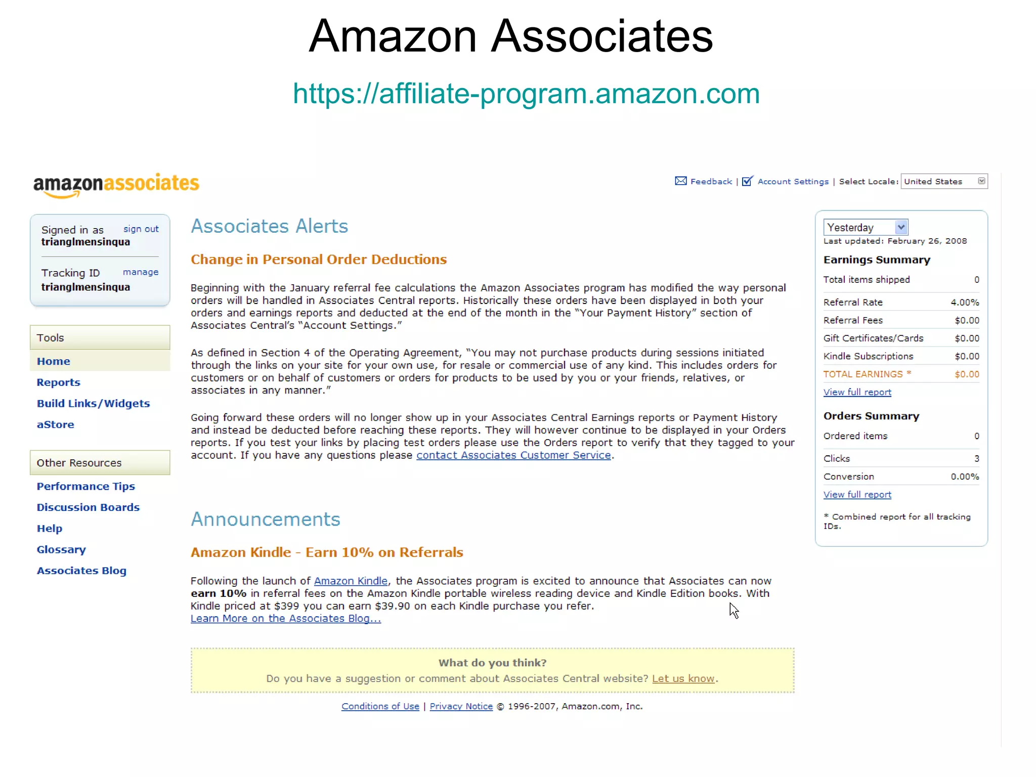 Amazon Associates  https://affiliate-program.amazon.com 