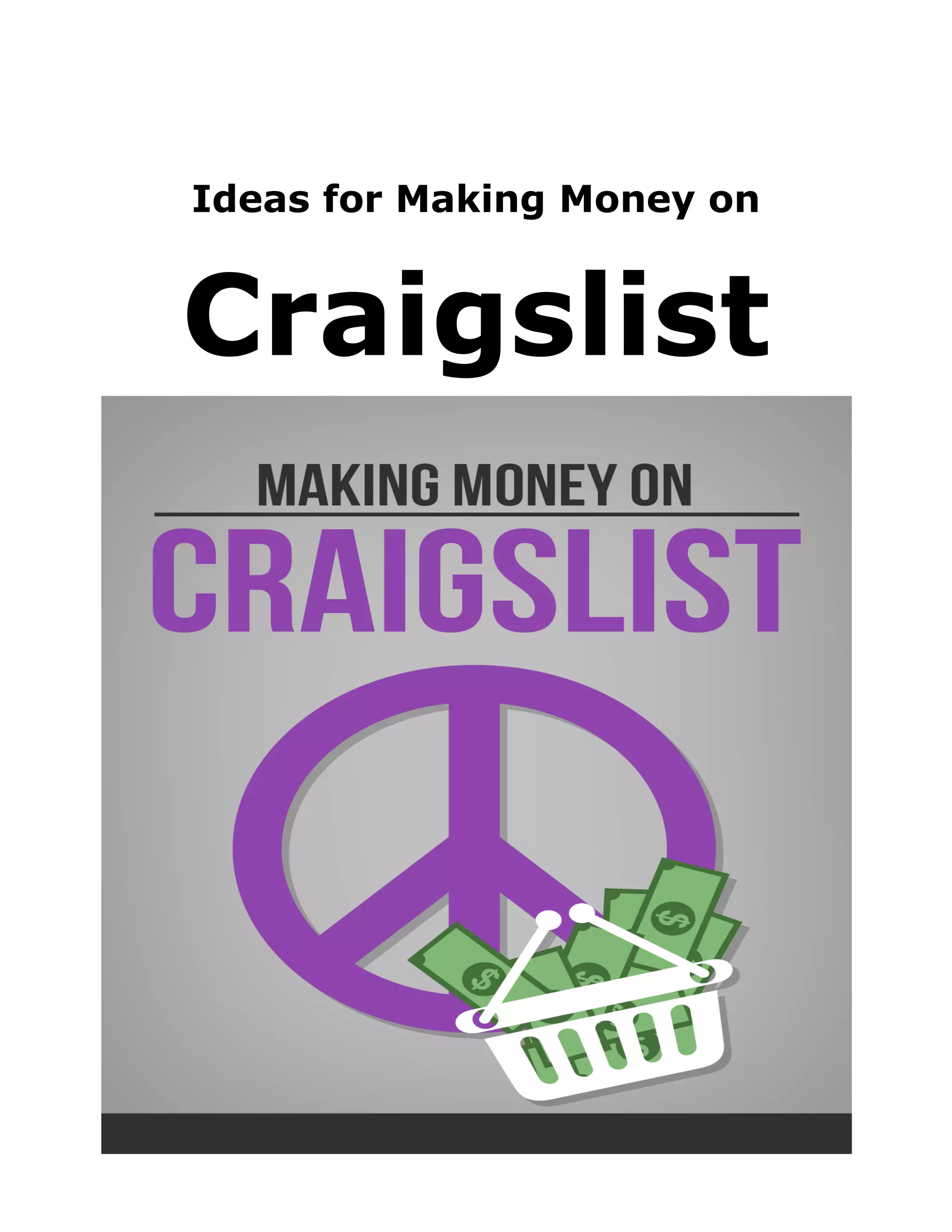 How To Make Money Selling On Craigslist Savannah Ga. - rpb1ql4