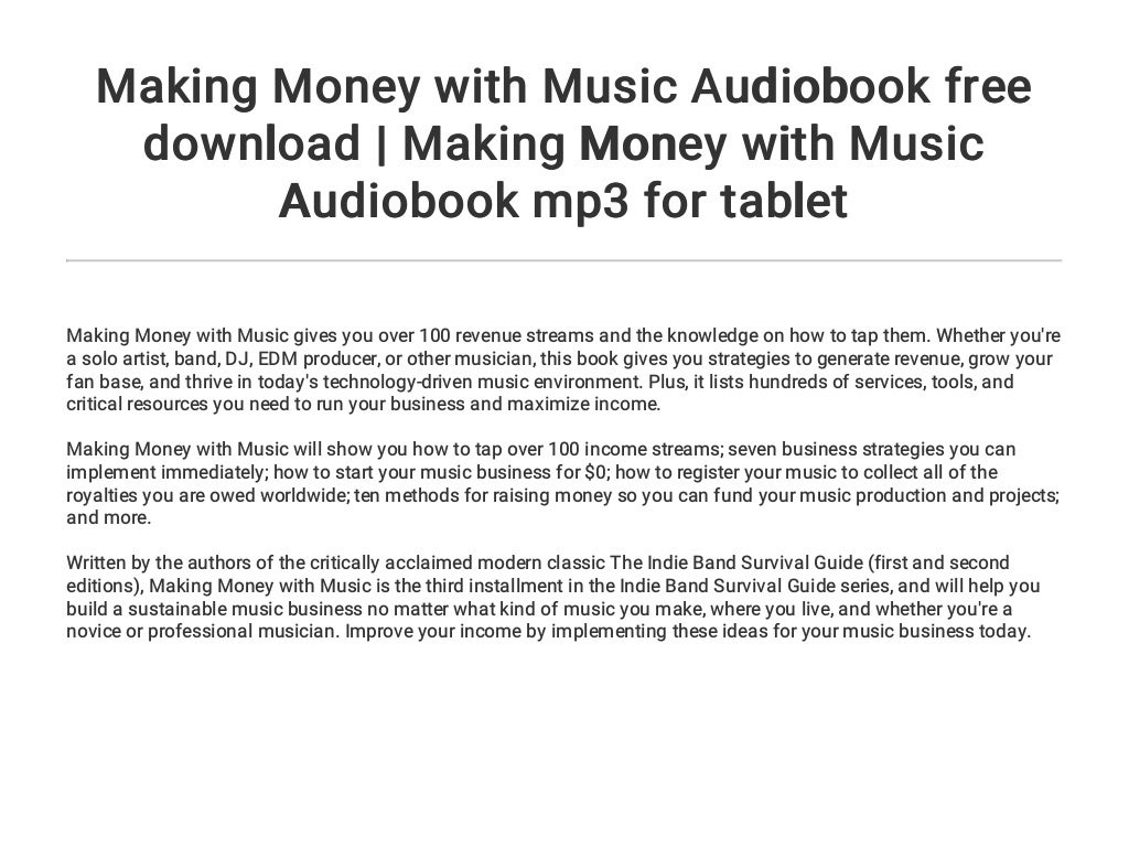 Making Money with Music Audiobook free download | Making Money with M…