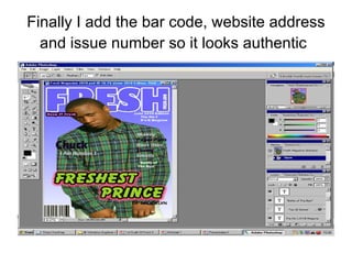 Finally I add the bar code, website address and issue number so it looks authentic