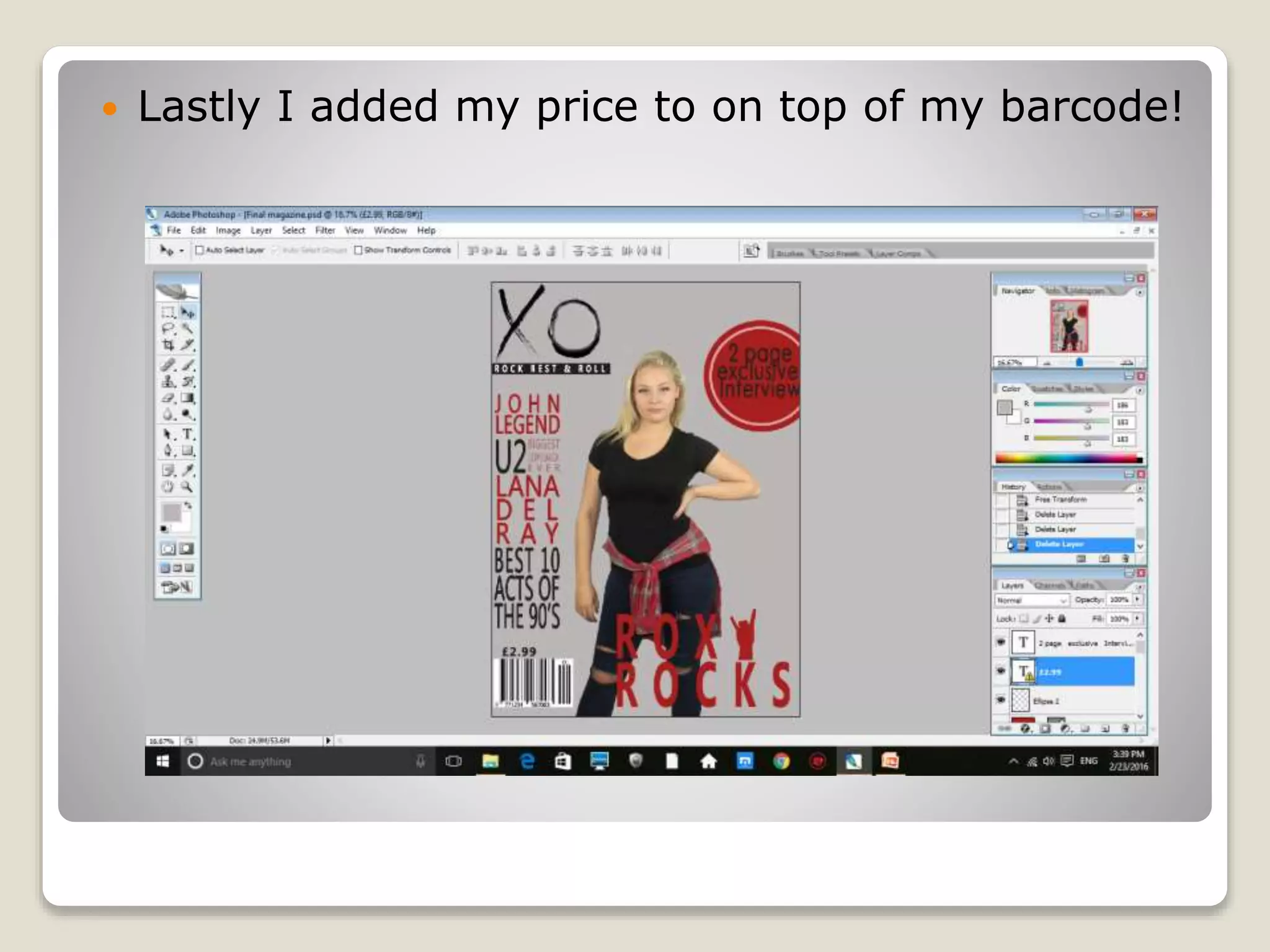  Lastly I added my price to on top of my barcode!