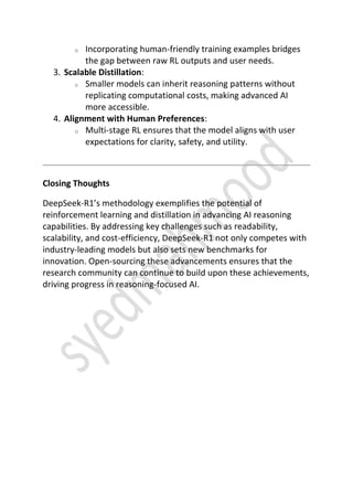 Making of Deep Seek RI and the use of GRPO | PDF