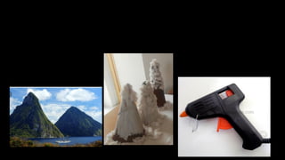 STEP 5
And we passed the mountains and the trees with a Hot silicone
 