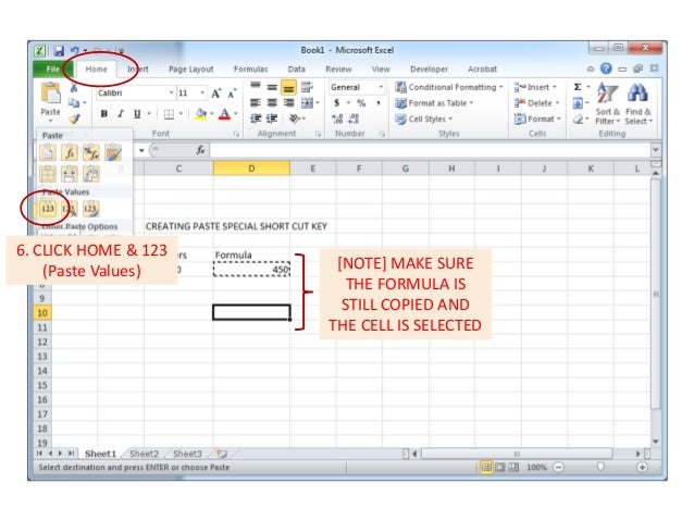 keyboard shortcut for paste excel keyboard shortcut for paste excel