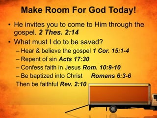 Making Room For God | PPT