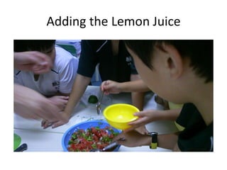 Adding the Lemon Juice