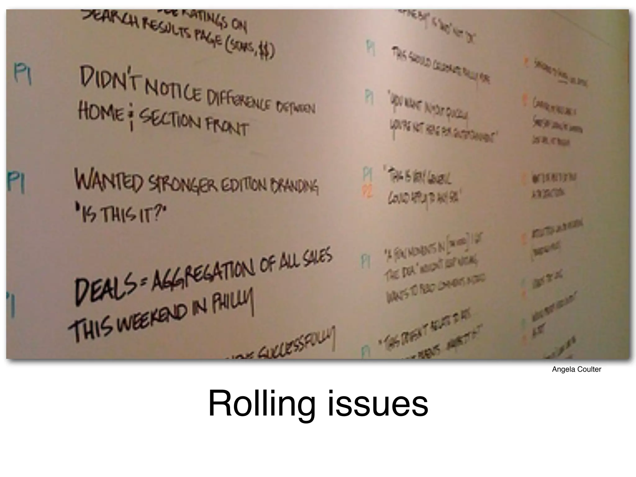 Angela Coulter




Rolling issues
 