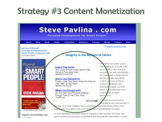 Strategy #3 Content Monetization

 