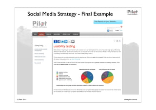 Social Media Strategy - Final Example




© Pilot 2011                                           www.pilot.com.hk
 